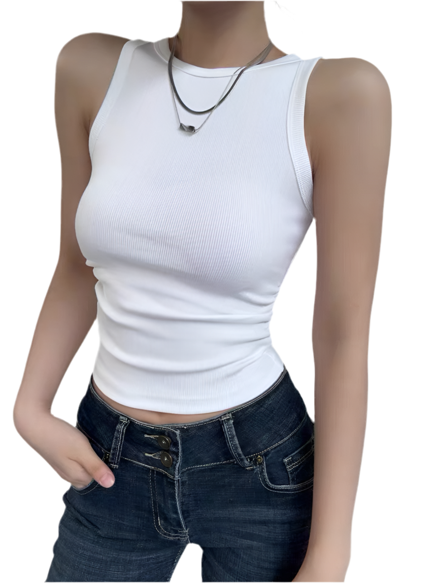 Classic Crew Neck Ribbed Tank