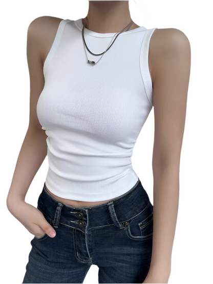 Classic Crew Neck Ribbed Tank