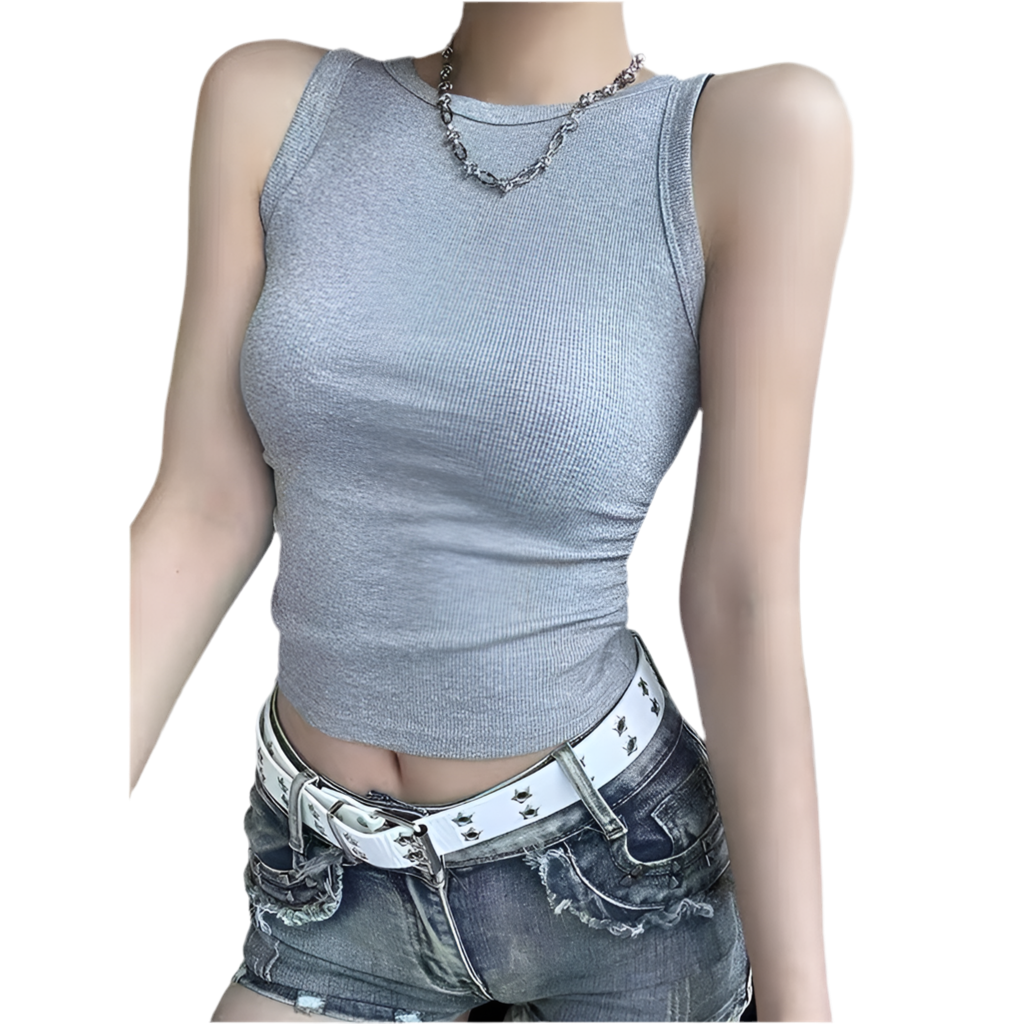 Classic Crew Neck Ribbed Tank