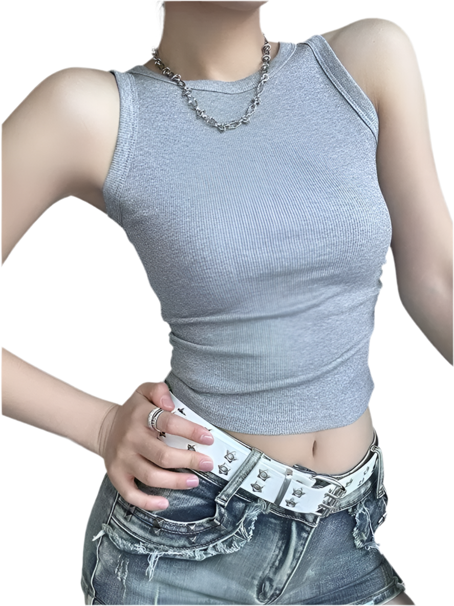 Classic Crew Neck Ribbed Tank
