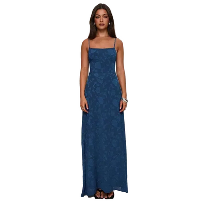 Enchanté Lace Backless Maxi Dress
