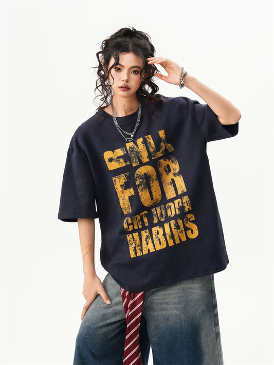 Rough Script Navy Street Tee