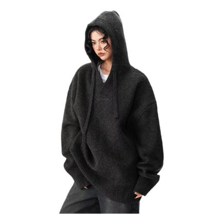 Glacier Grove Oversized Knit Hoodie