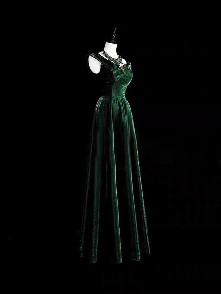 RoyalGreen Velvet Gown