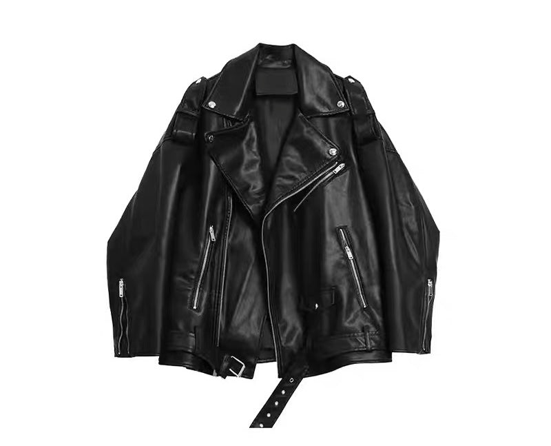 Black Vortex Street Biker Jacket