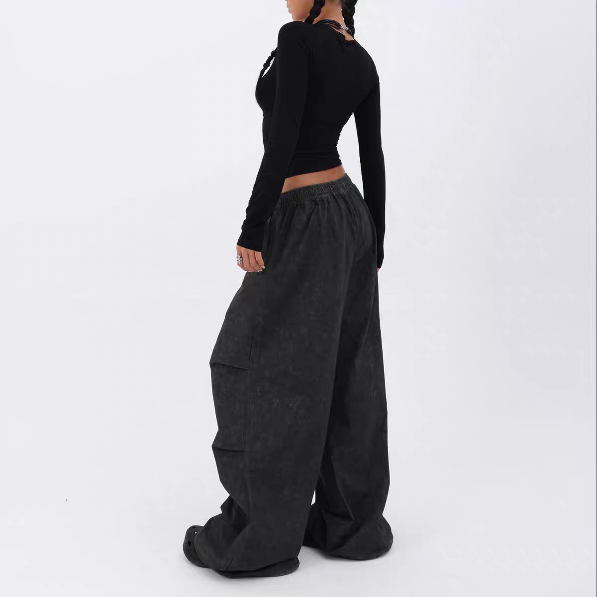 Straight-Leg Pants – High Waist Casual Trousers for Women