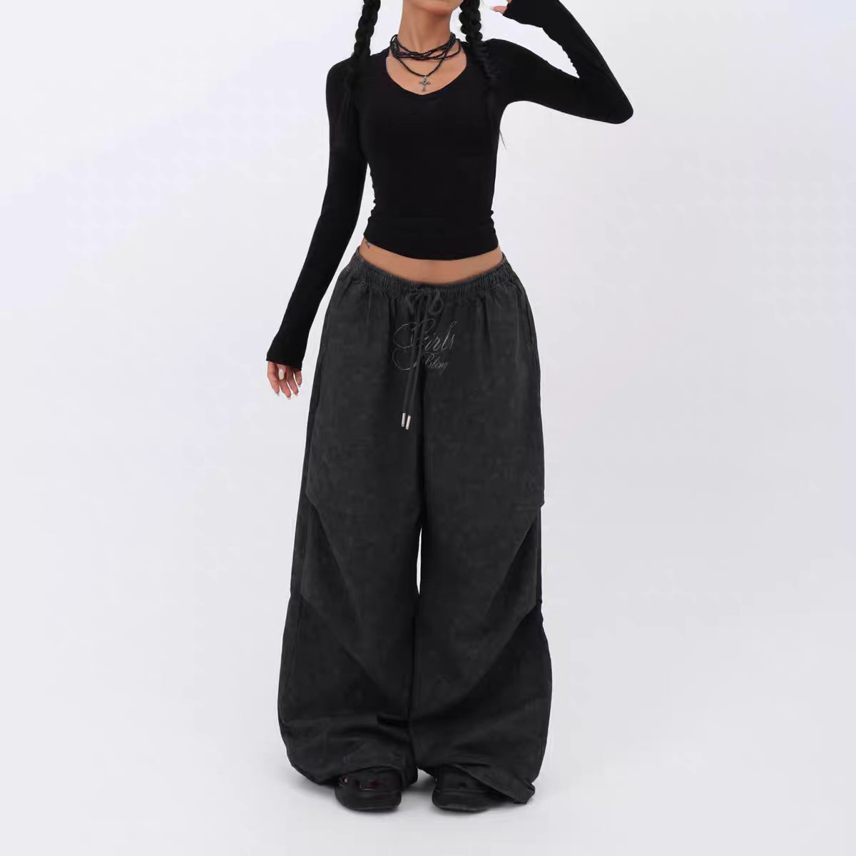 Straight-Leg Pants – High Waist Casual Trousers for Women