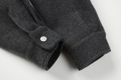 Stylish Cropped Wool Blend Jacket