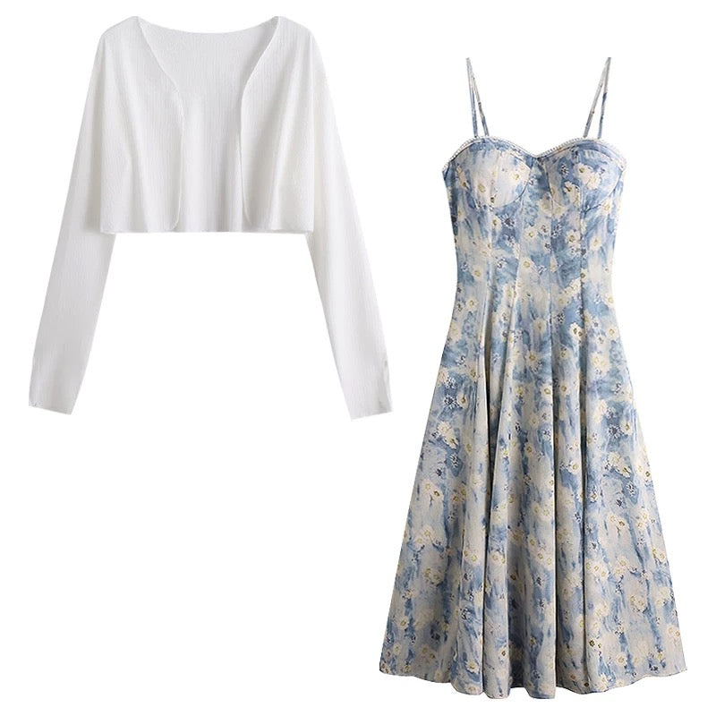 Elegant Floral Two-Piece Set Women