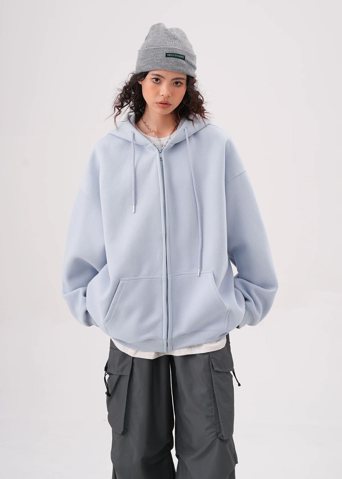 Women Cozy Hooded Zip-Up Cardigan Fall Style