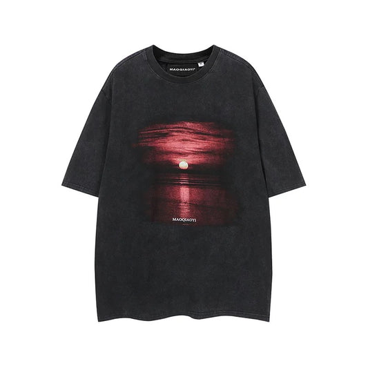 Retro Sunset Glow Graphic T-shirt