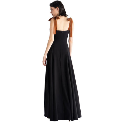 Shoulder Tie Grace Black Gown