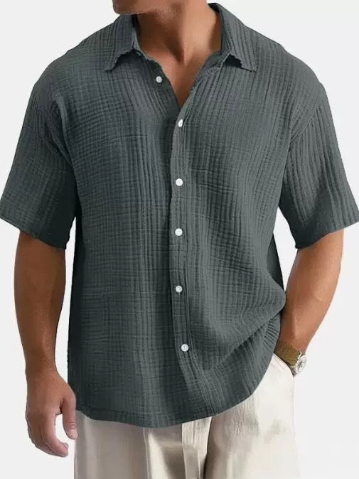 Textured Resort Button Down Shirt