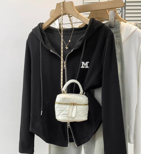 Classic Zip-Up Hooded Jacket for Women