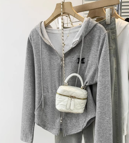 Classic Zip-Up Hooded Jacket for Women