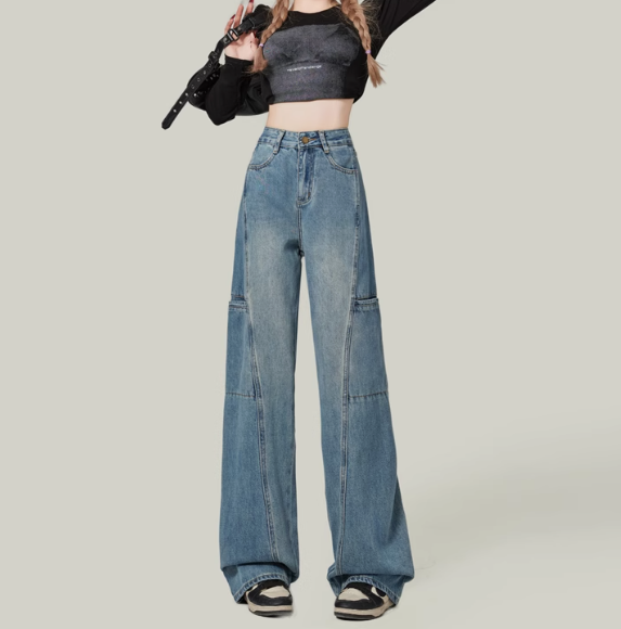 Women's High-Waist Wide-Leg Jeans