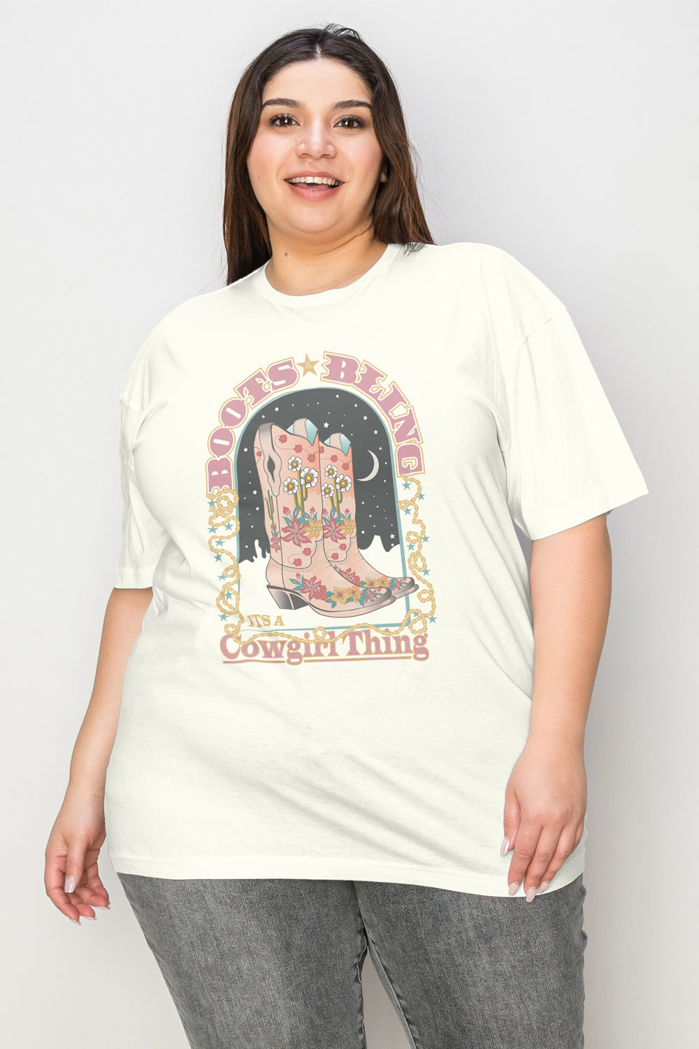 Simply Love Full Size Vintage Western Cowgirls Graphic T-Shirt - blue yonderz