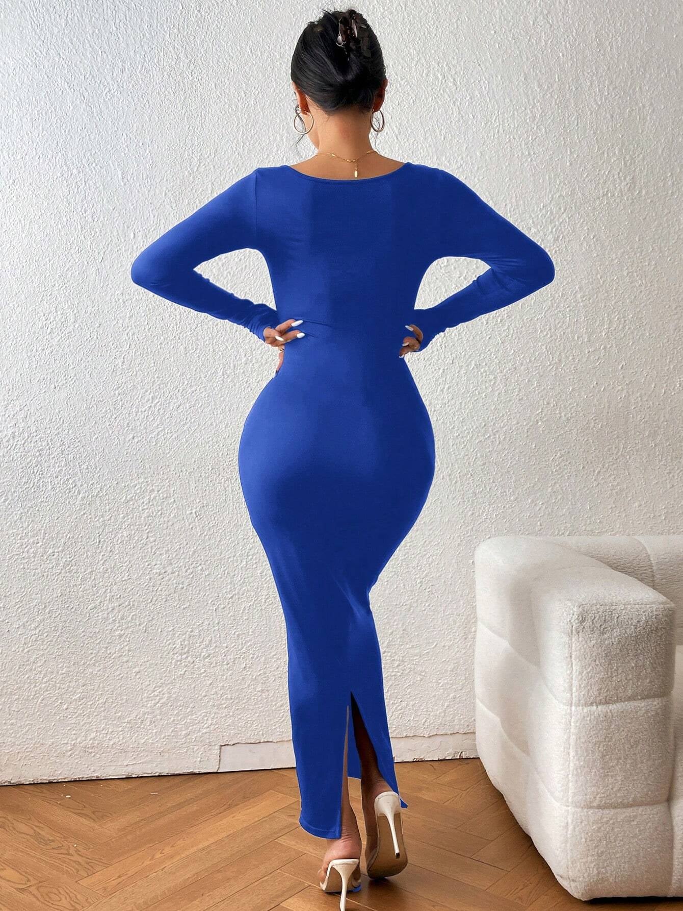 SHEIN Essnce Cut Out Front Bodycon Dress