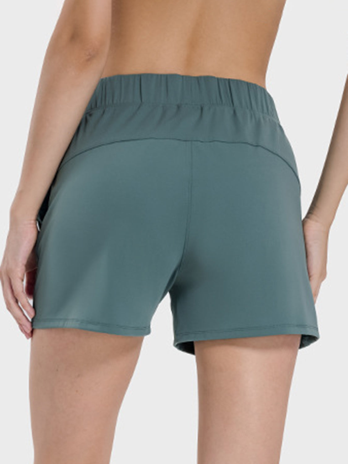 Elastic Waist Active Shorts - bllue yonders