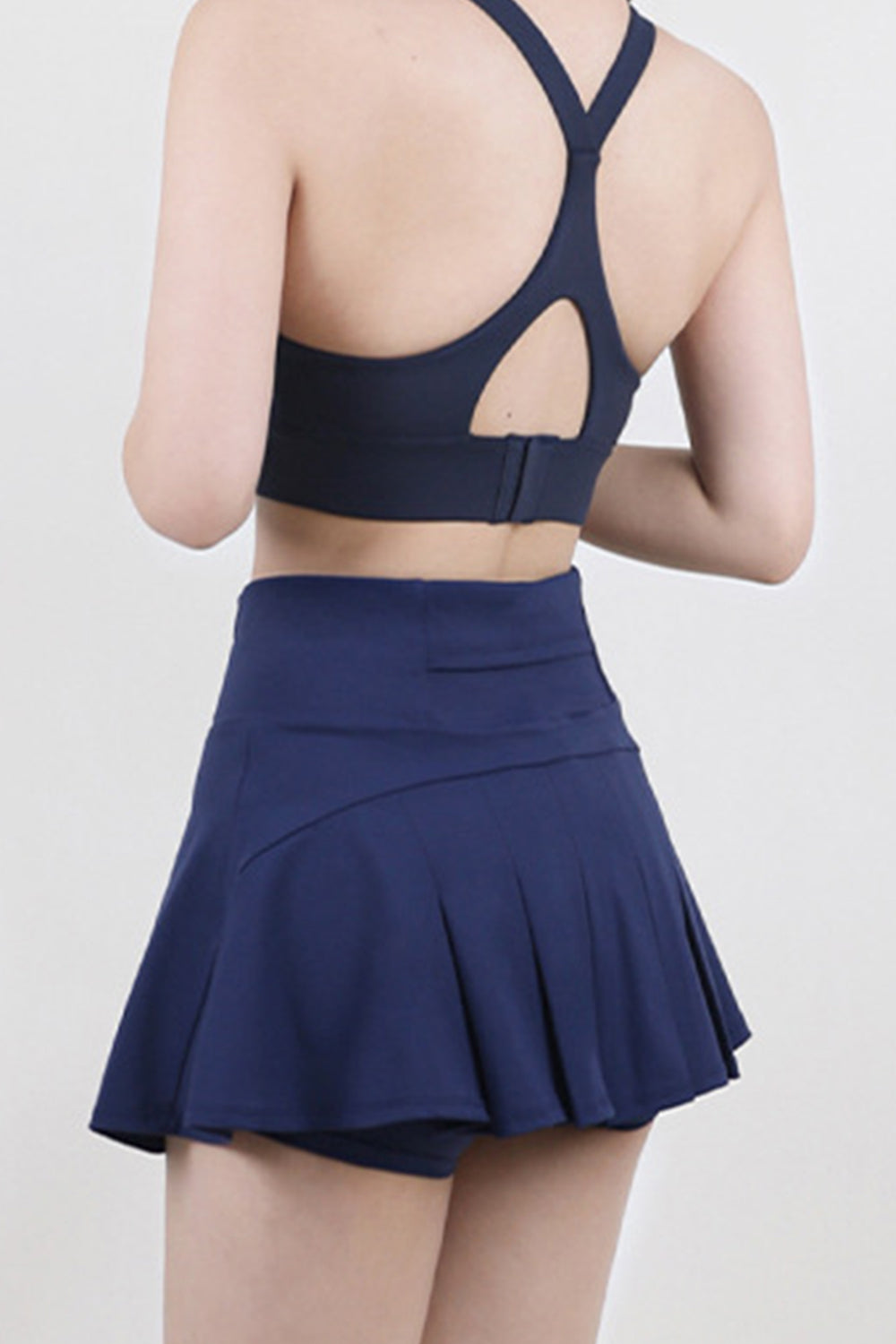 High-Waist Athletic Skirt with Built-In Shorts