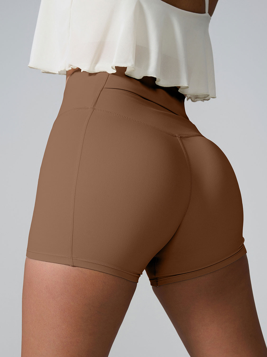 High Waist Active Shorts - bllue yonders