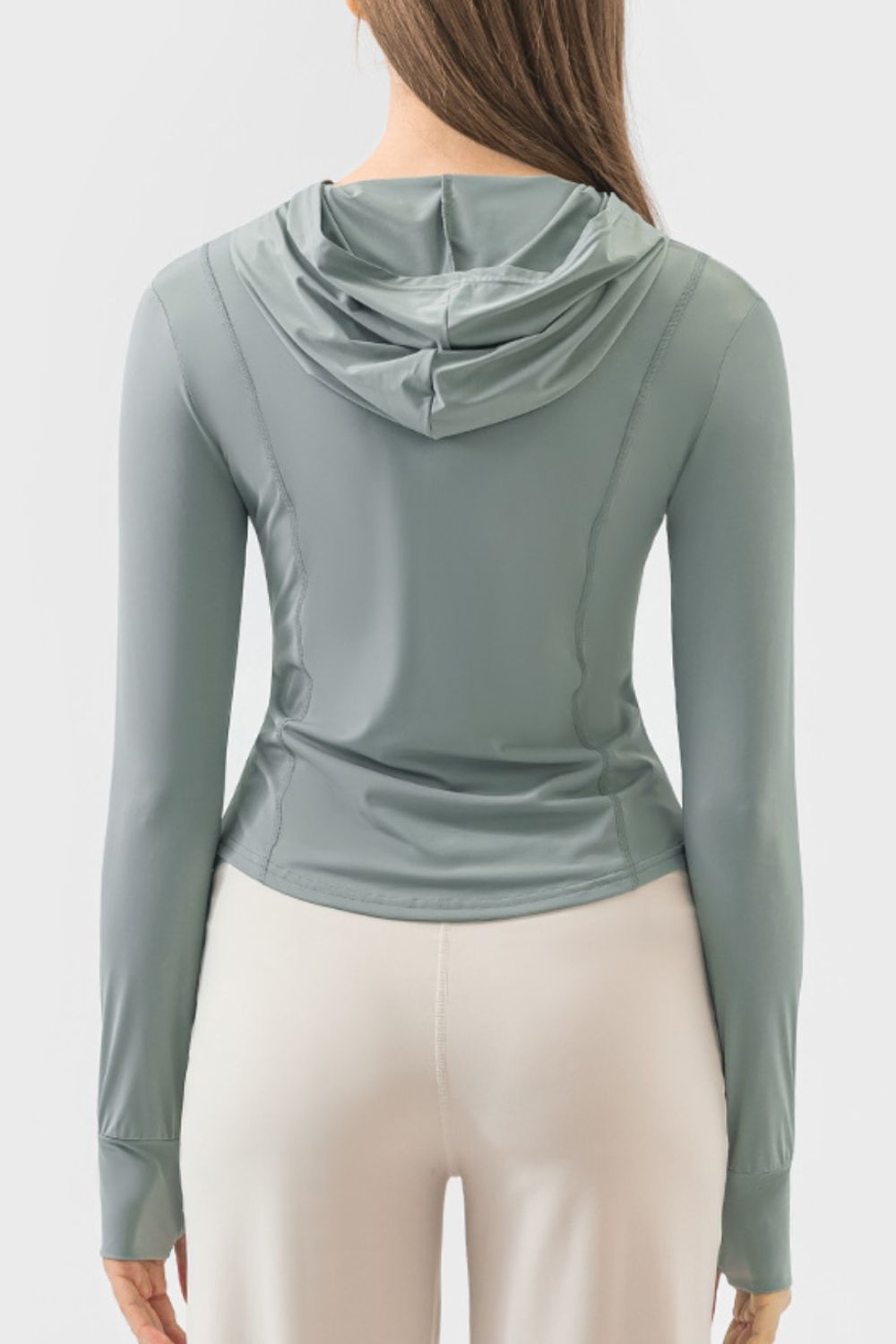 Lightweight Stretch Long Sleeve Zip-Up Hoodie