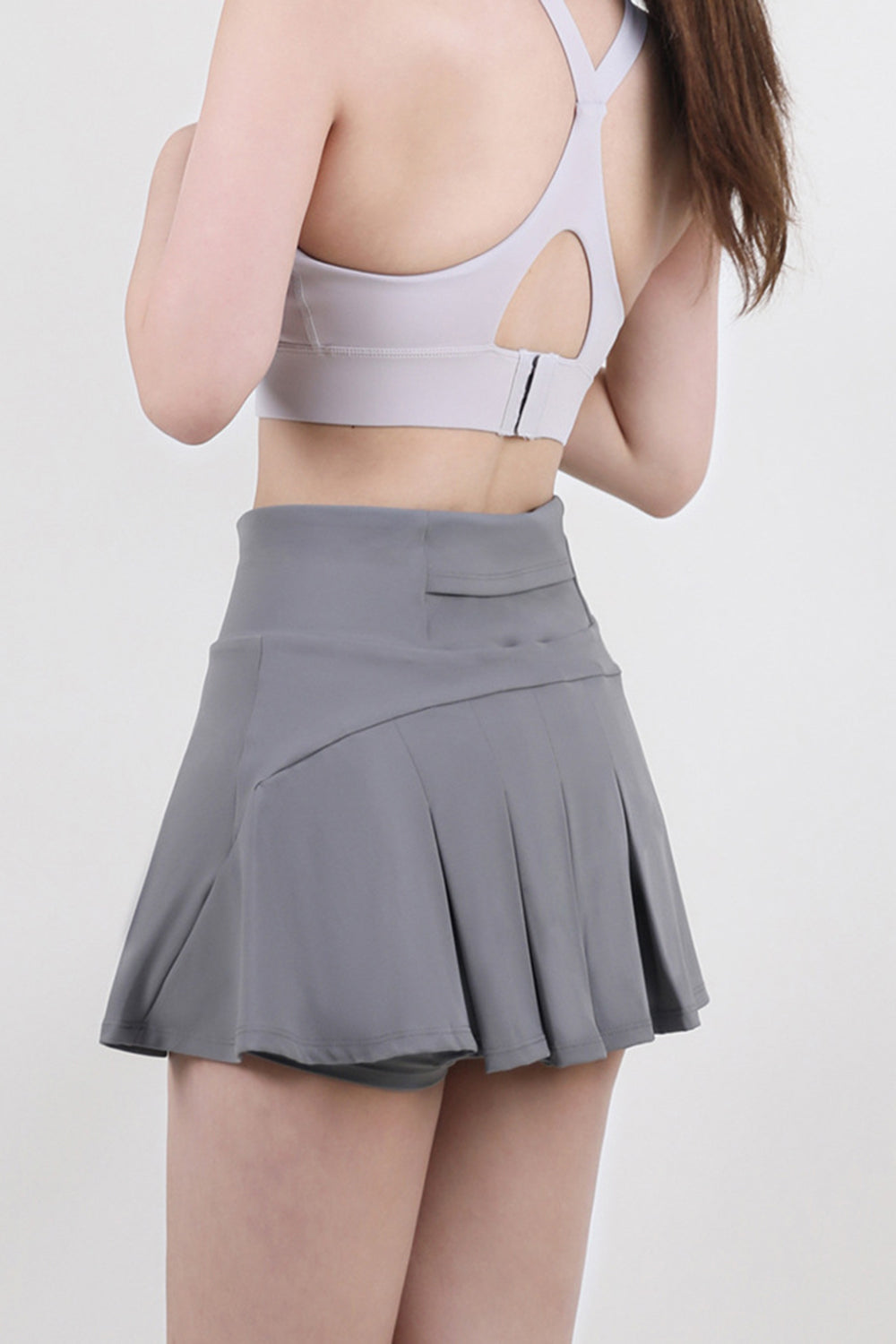 High-Waist Athletic Skirt with Built-In Shorts