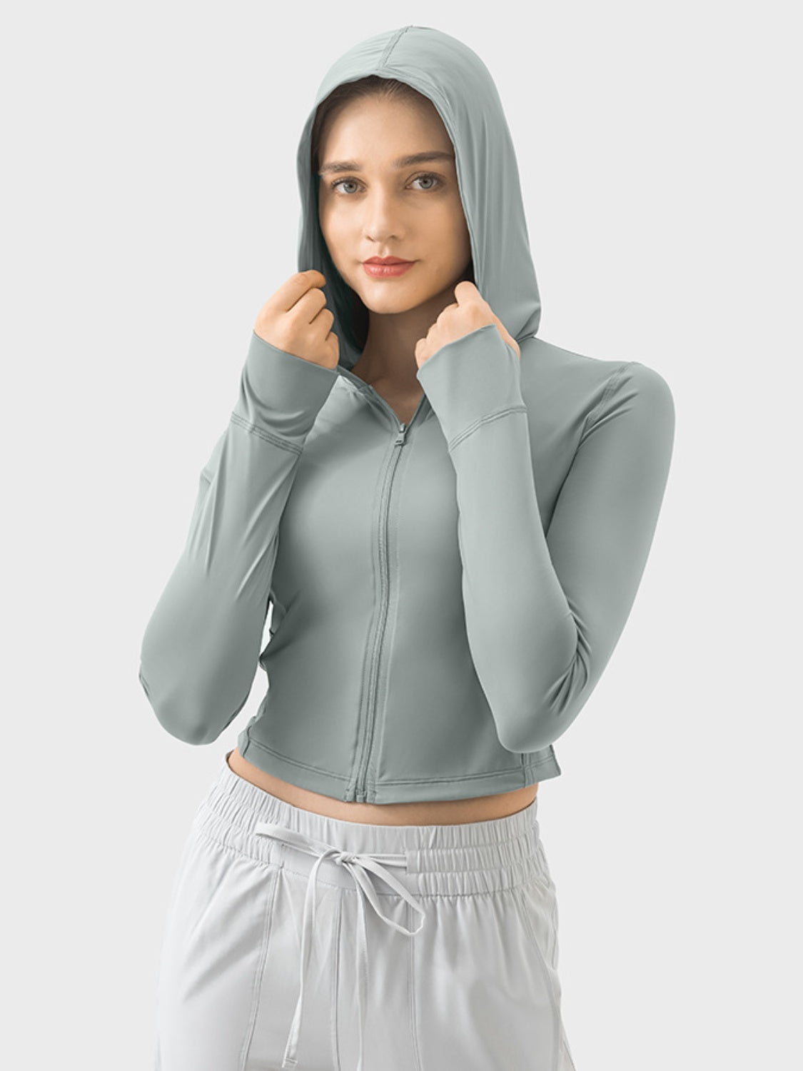 Lightweight Zip-Up Hooded Jacket