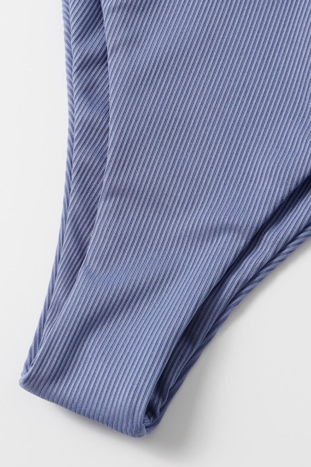 Ribbed High Cut Three-Piece Swim Set - blue yonderz