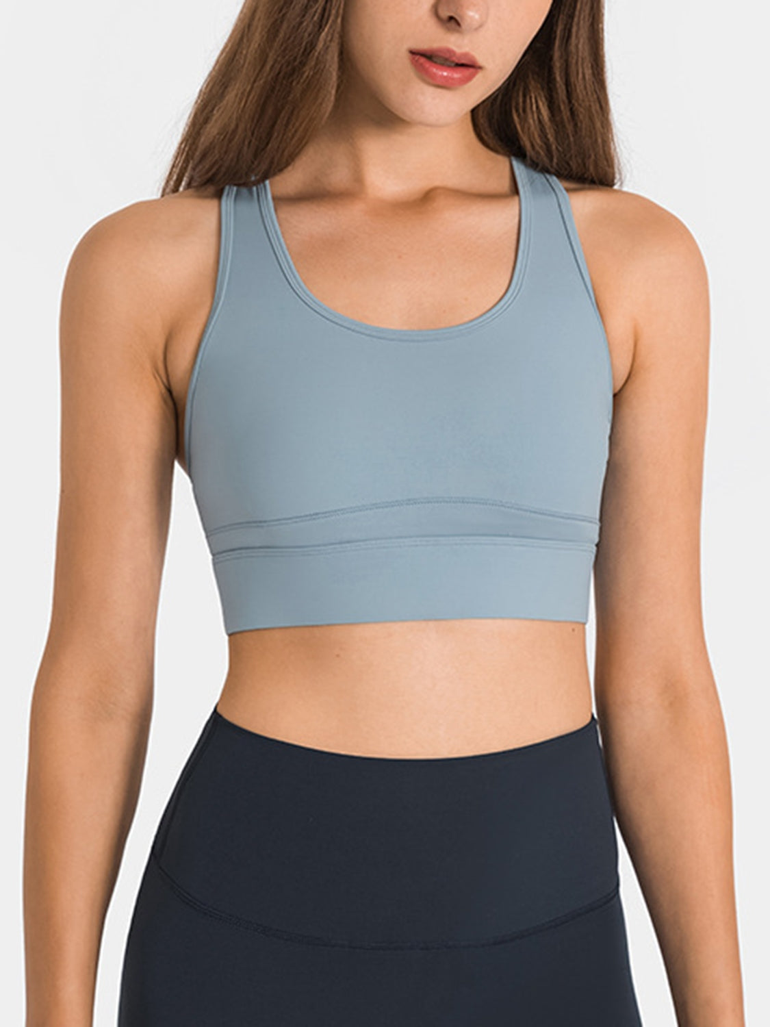 Double Take Round Neck Racerback Cropped Tank Trendsi