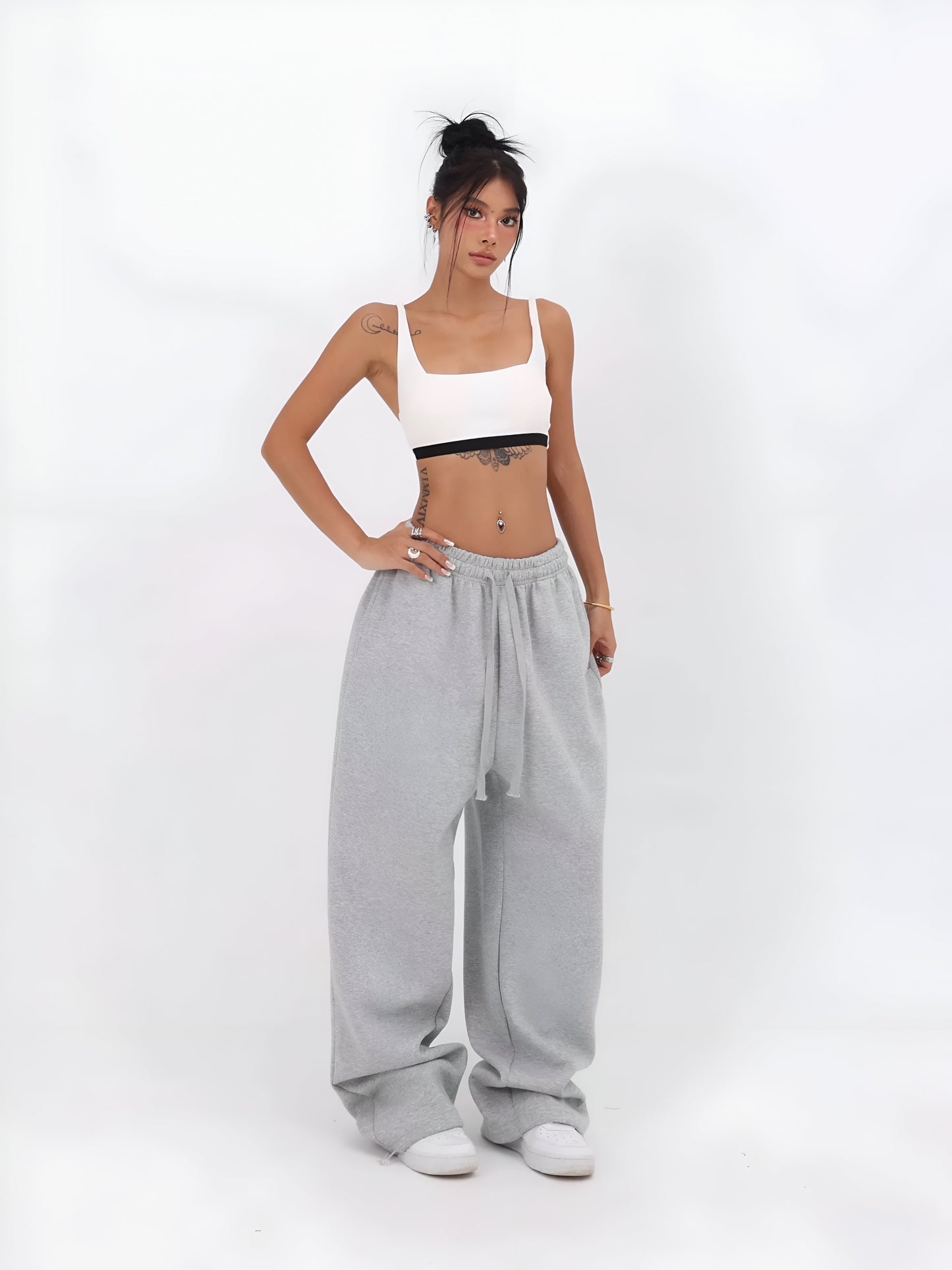 Women's High-Waist Street Style Trousers Comfortable and Trendy