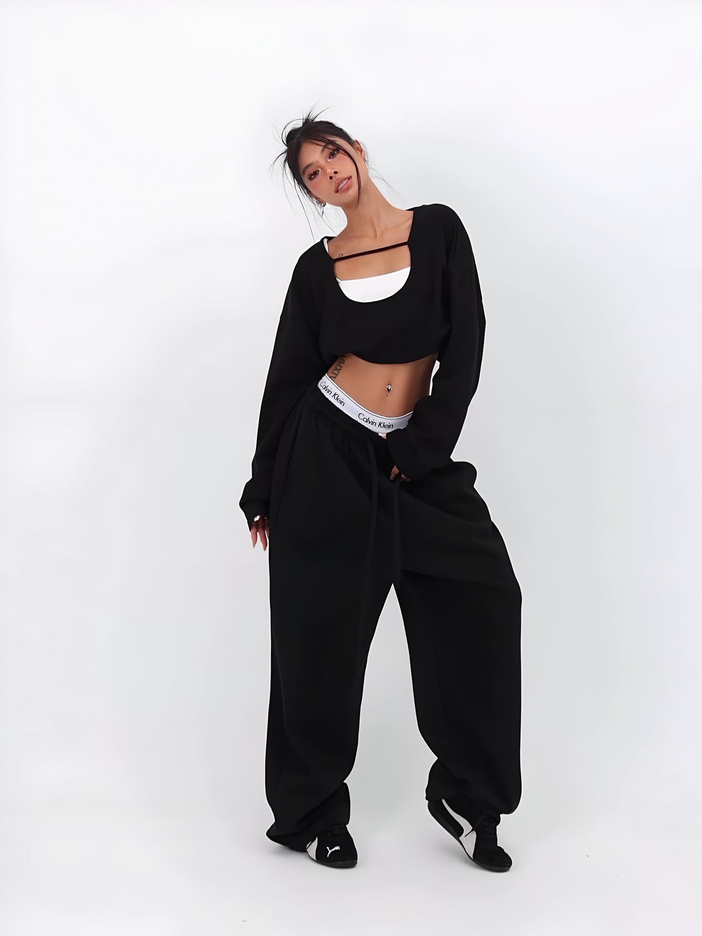 Women's High-Waist Street Style Trousers Comfortable and Trendy